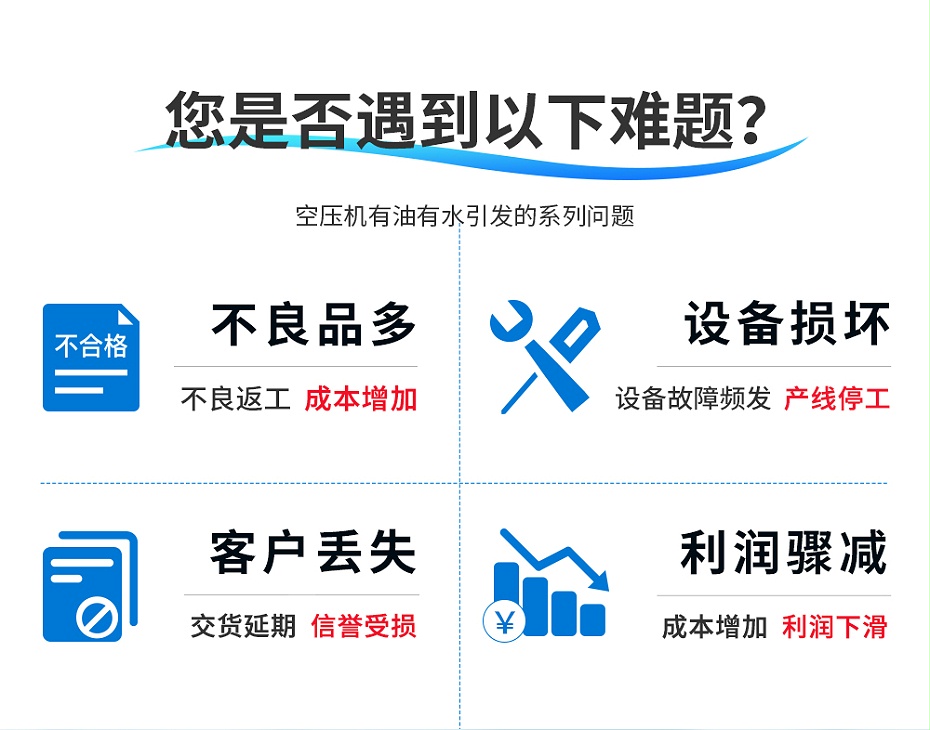 使用微油空压机遇到的问题